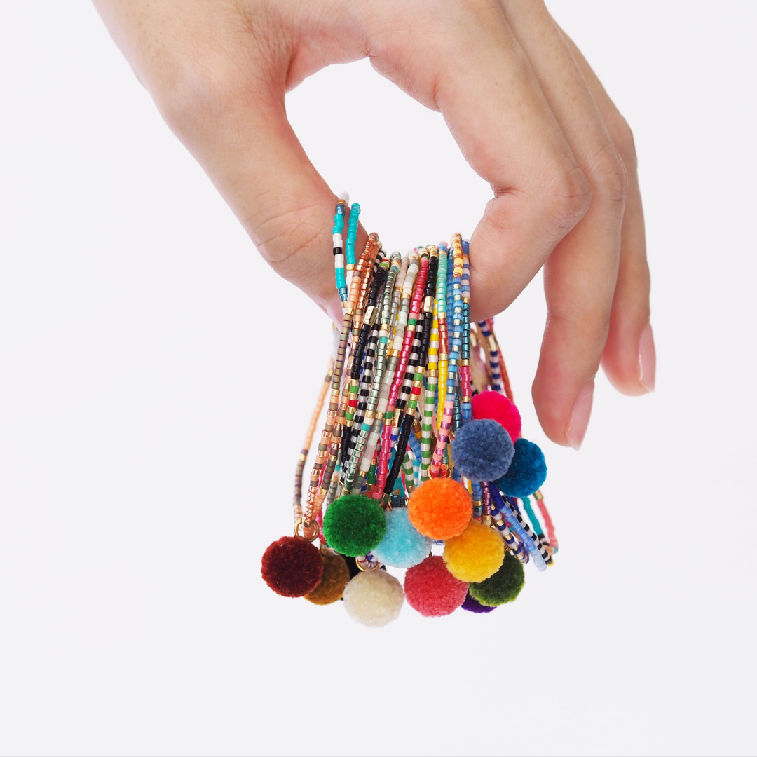 Handmade colorful beaded bracelets