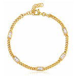 TAI JEWELRY Bracelet Baguette CZ Bracelet (2.8mm)