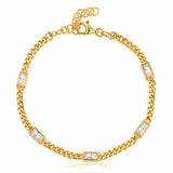 TAI JEWELRY Bracelet Baguette CZ Bracelet (2.8mm)