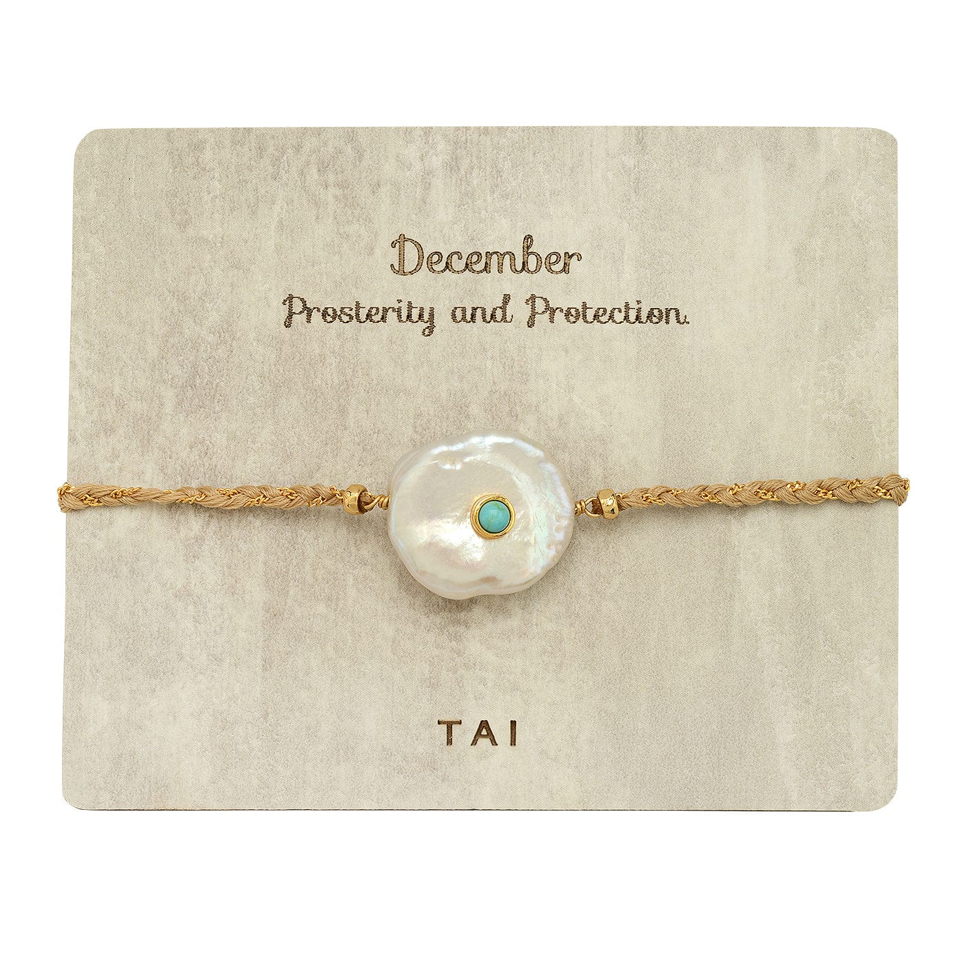 TAI JEWELRY Bracelet December Birthstone Baroque Pearl Bracelet