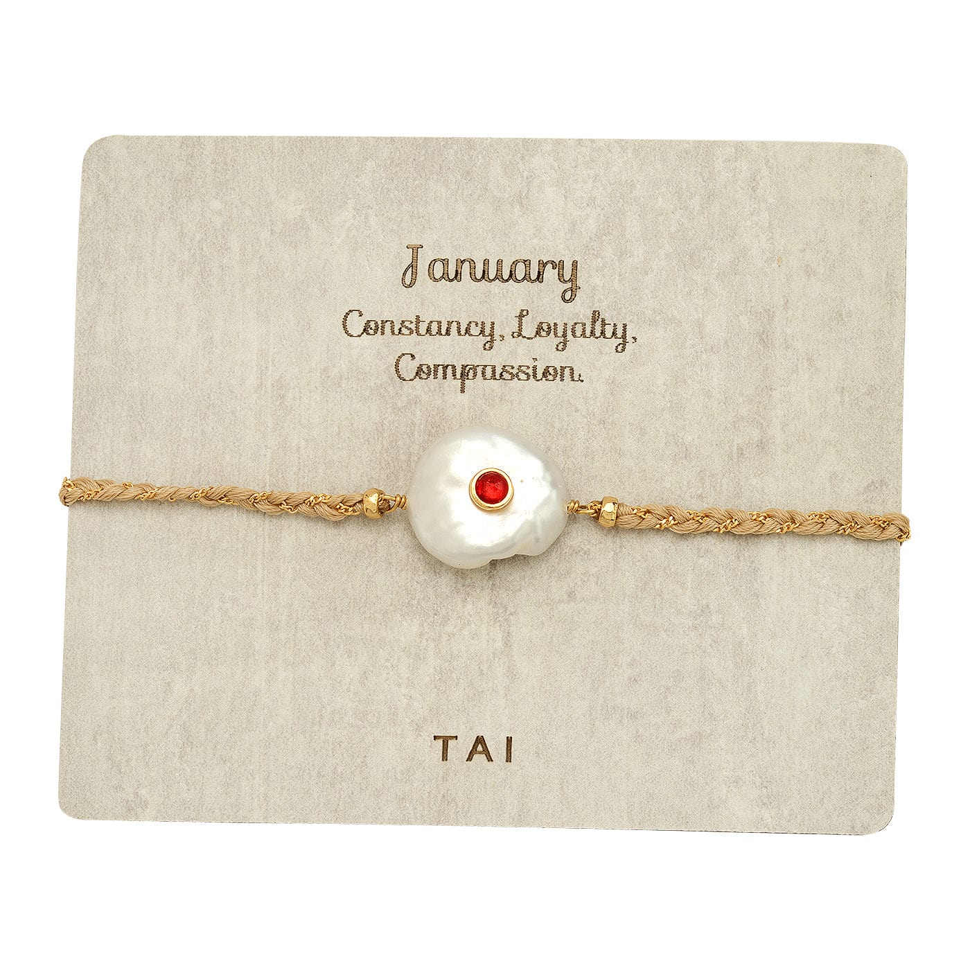 TAI JEWELRY Bracelet January Birthstone Baroque Pearl Bracelet