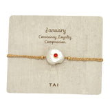 TAI JEWELRY Bracelet January Birthstone Baroque Pearl Bracelet