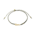 TAI JEWELRY Bracelet GOLD / LIGHT GREY Braided "Love" Bracelet