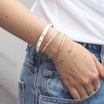 TAI JEWELRY Bracelet Celestial Motif Enamel Cuff Bracelet