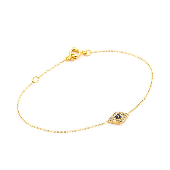 TAI JEWELRY Bracelet Gold Chain Bracelet With Evil Eye