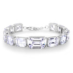 TAI JEWELRY Bracelet Clear Chunky Emerald Cut Glass Bracelet
