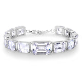 TAI JEWELRY Bracelet Clear Chunky Emerald Cut Glass Bracelet
