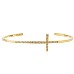 TAI JEWELRY Bracelet Cross Pave Cuff Bracelet