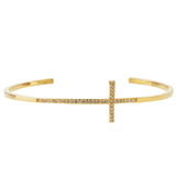 TAI JEWELRY Bracelet Cross Pave Cuff Bracelet