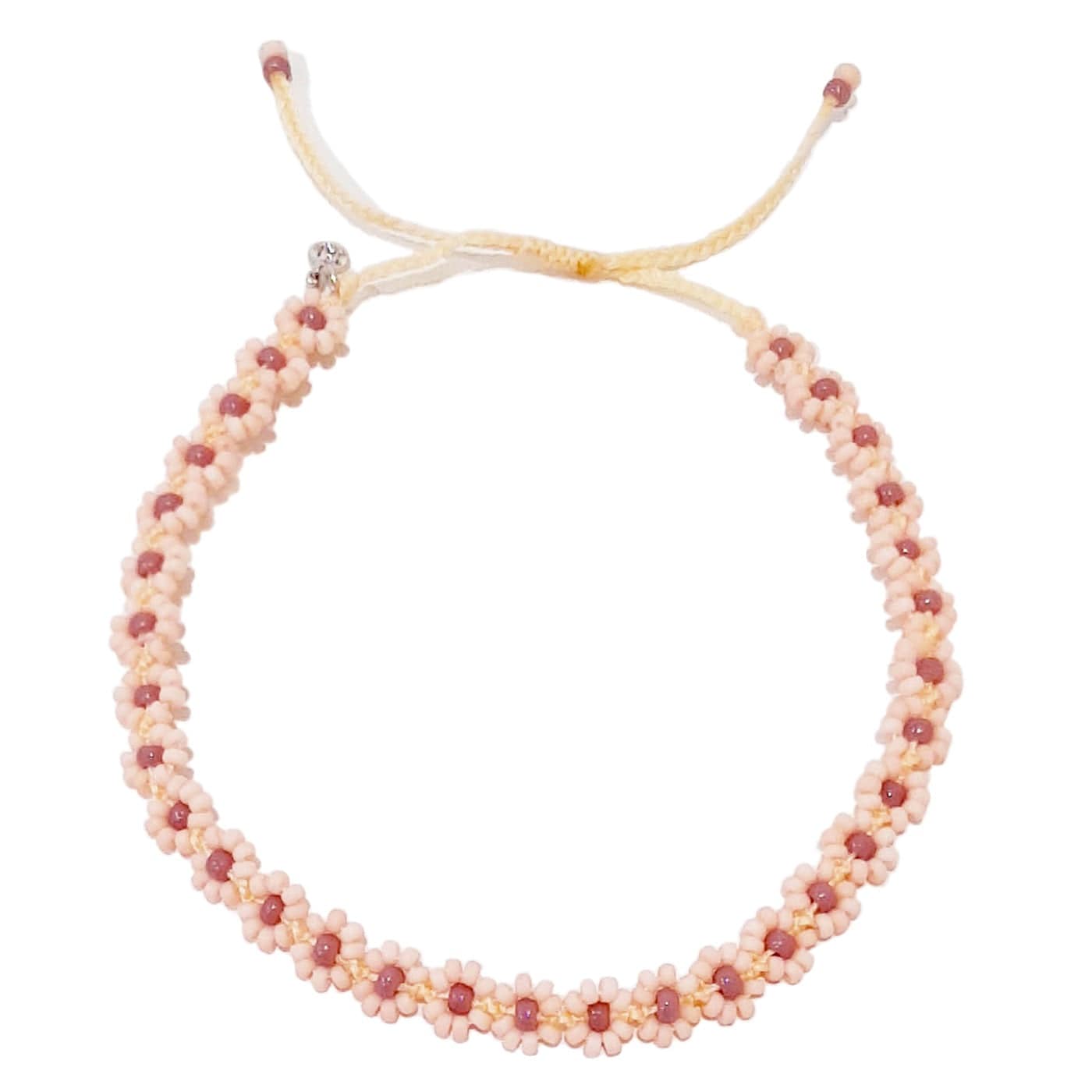 TAI JEWELRY Bracelet Pink Daisy Chain Beaded Bracelet
