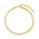 TAI JEWELRY Bracelet Gold Double Chain Bracelet