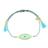 TAI JEWELRY Bracelet Turquoise Enamel Evil Eye Handmade Bracelet