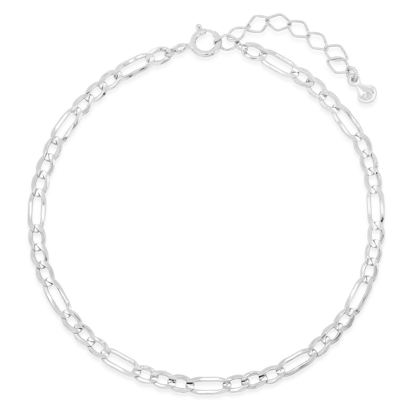 TAI JEWELRY Bracelet Silver Figaro Chain Bracelet