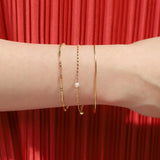 TAI JEWELRY Bracelet Freshwater Pearl Delicate Chain Bracelet
