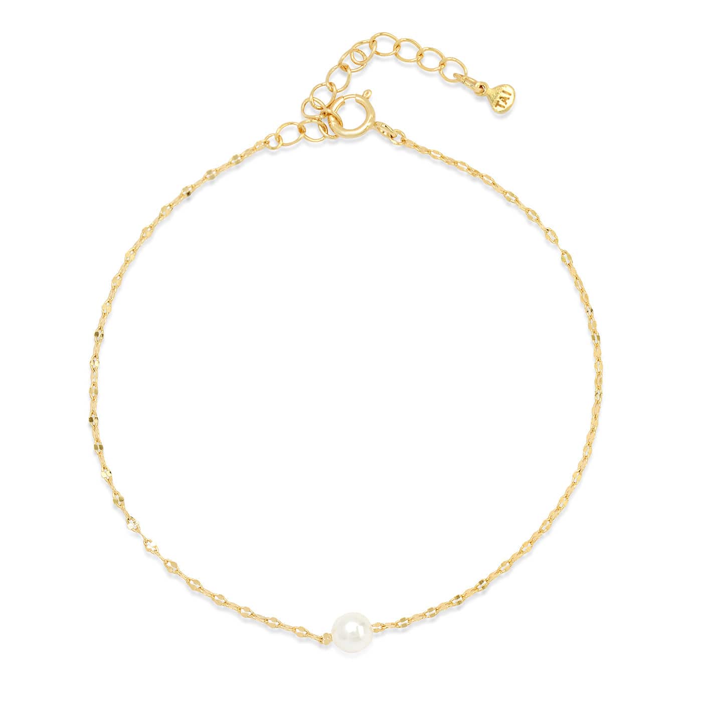 TAI JEWELRY Bracelet Gold Freshwater Pearl Delicate Chain Bracelet