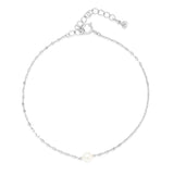 TAI JEWELRY Bracelet Silver Freshwater Pearl Delicate Chain Bracelet