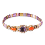 TAI JEWELRY Bracelet Lavender Twilight Gemstone Mosaic Tila Bracelet