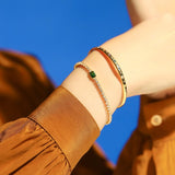 TAI JEWELRY Bracelet Gold Bangle Bracelet With Multi-Colored Stones