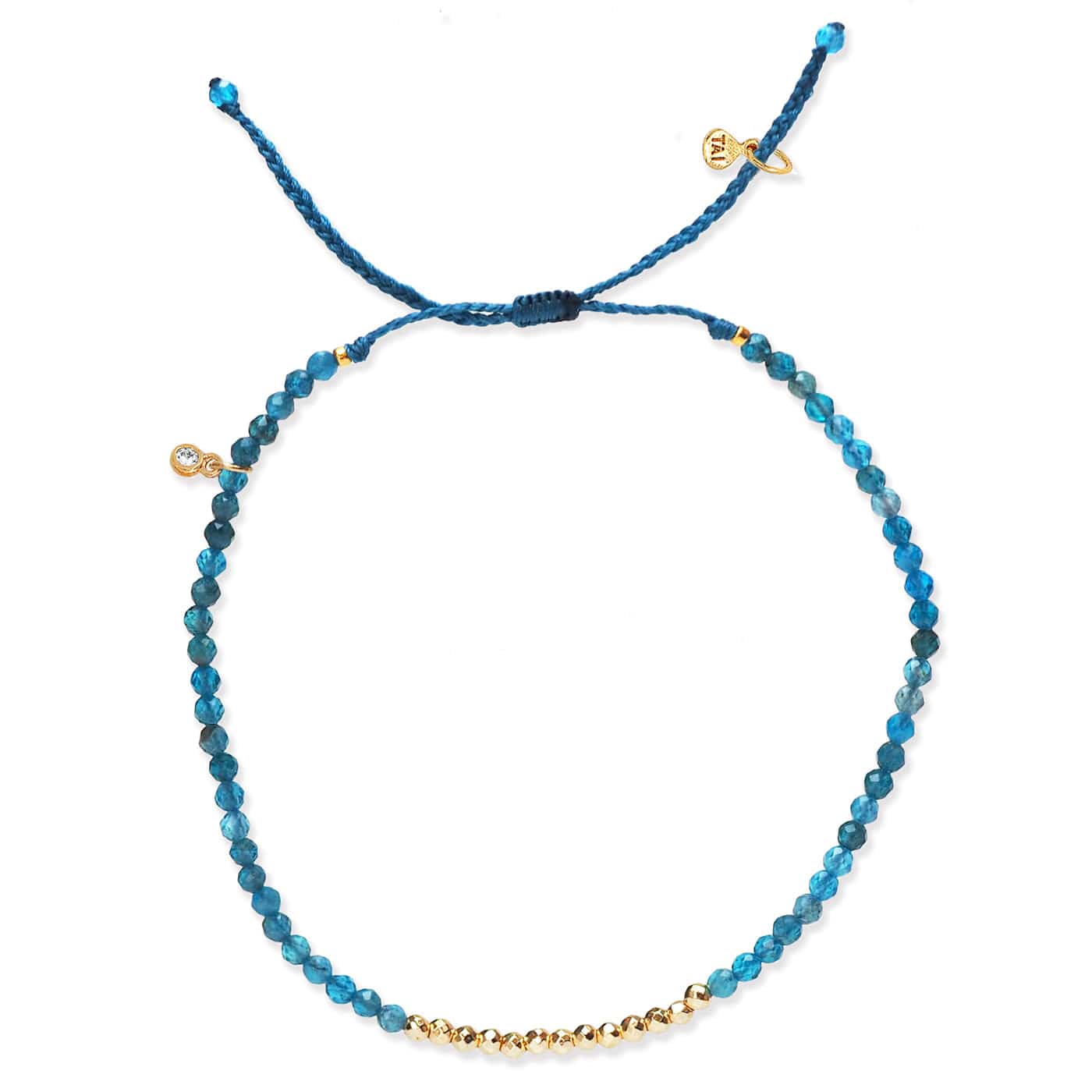 Gold Line Stone Beaded Bracelet – TAI JEWELRY