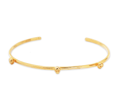 TAI JEWELRY Bracelet Gold Skull Cuff Bracelet