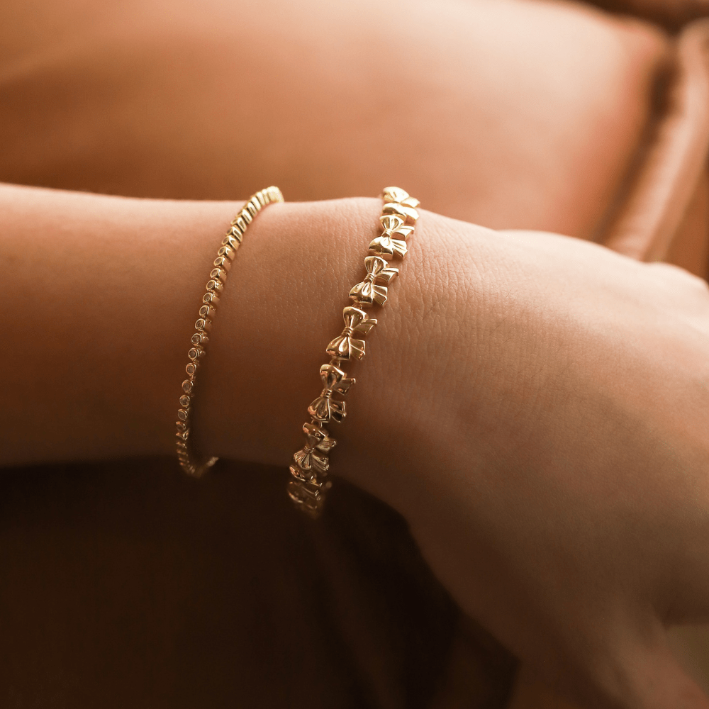 TAI JEWELRY Bracelet Golden Bow Chain Bracelet