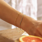TAI JEWELRY Bracelet Hammered Paper Clip Chain Bracelet