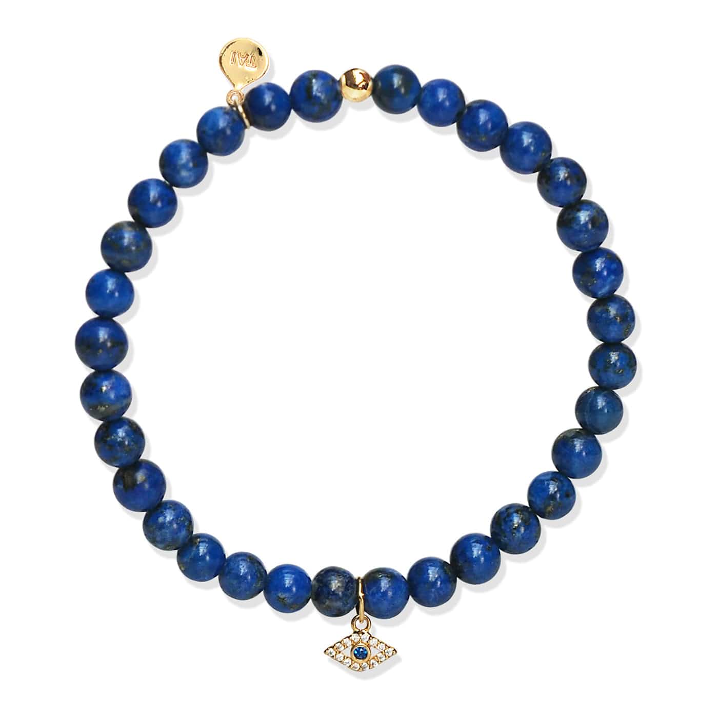 TAI JEWELRY | Hand Beaded Stretch Bracelet With Evil Eye Dangle | Bracelet |