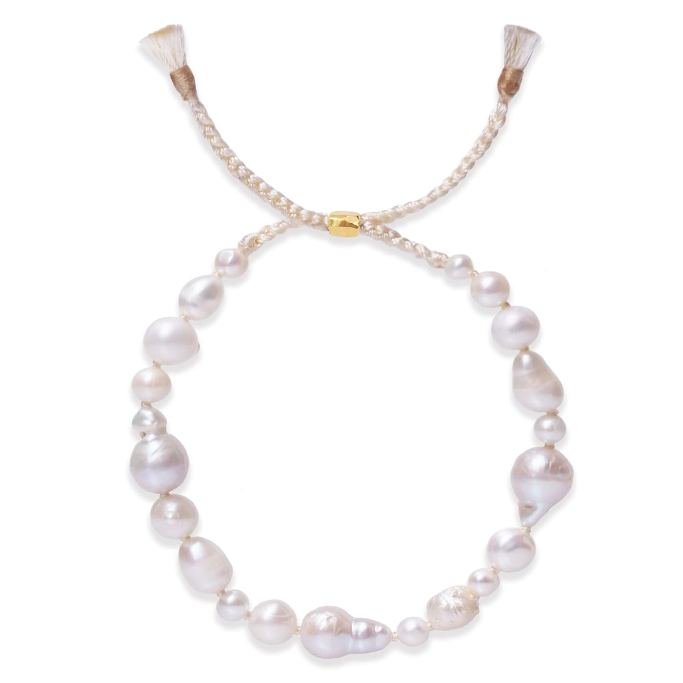 TAI JEWELRY Bracelet Hand-Knotted Baroque Pearl Bracelet