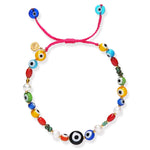 TAI JEWELRY Bracelet -1 Handmade Beaded Bracelet With Round Evil Eye Beads