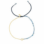 TAI JEWELRY Bracelet KY Blue Handmade Chain And Stone Bracelet With Cz Accent