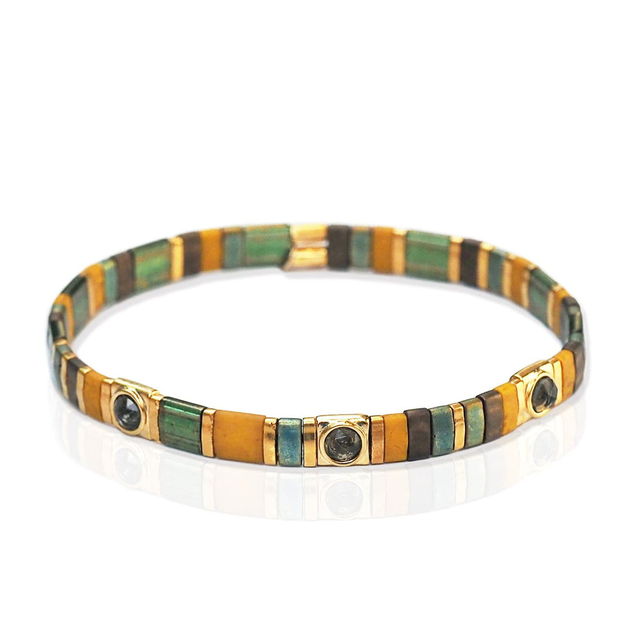 Tai 5 Stone Stretch Tila Bracelet EAB-27 main image 1