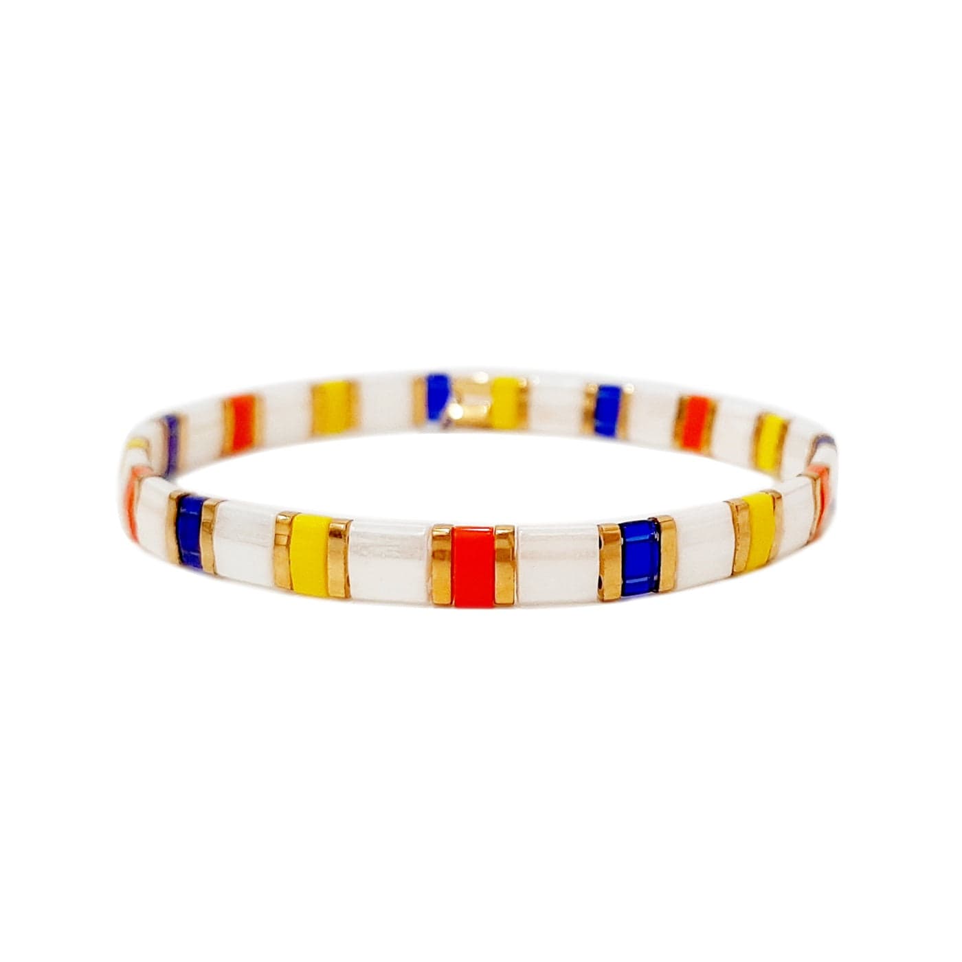 TAI JEWELRY Bracelet 1 Handmade Multi-Colored Tila Stretch Bracelets