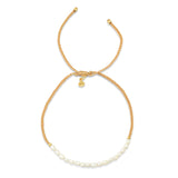 TAI JEWELRY Bracelet Beige Handmade Pearl Beaded Pull-Tie Bracelet