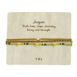 TAI JEWELRY Bracelet August Handmade Pull Tie Birthstone Bracelets | Set Of 3