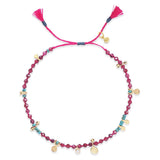 TAI JEWELRY Bracelet Handmade Ruby Pearl Charm Bracelet