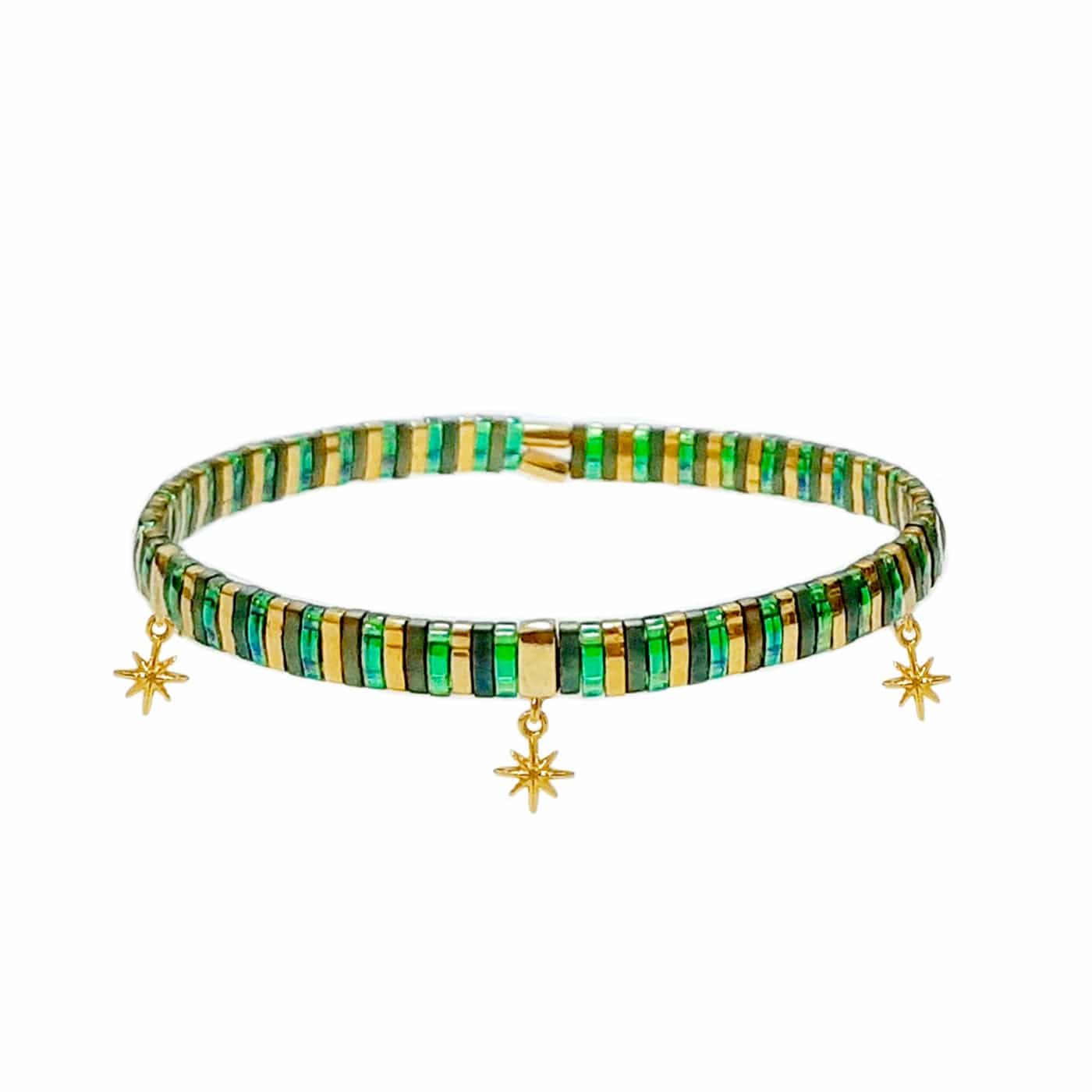 TAI JEWELRY Bracelet Handmade Tila Bead Bracelet With Starburst Charms