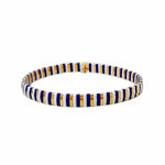TAI JEWELRY Bracelet Blue Handmade Tila Beaded Striped Stretch Bracelets
