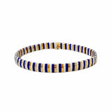TAI JEWELRY Bracelet Blue Handmade Tila Beaded Striped Stretch Bracelets
