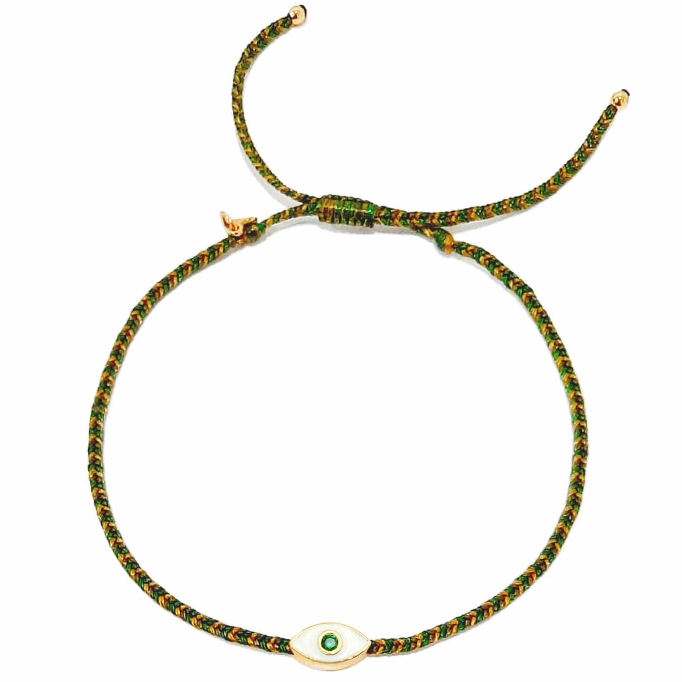 TAI JEWELRY Bracelet Eye Handmade Woven Bracelet With Enamel Charm