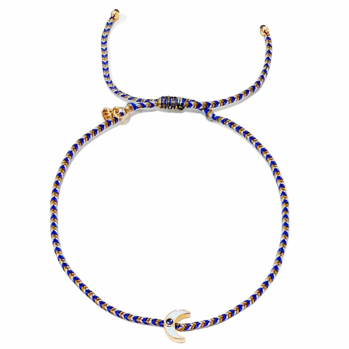 TAI JEWELRY Bracelet Moon Handmade Woven Bracelet With Enamel Charm