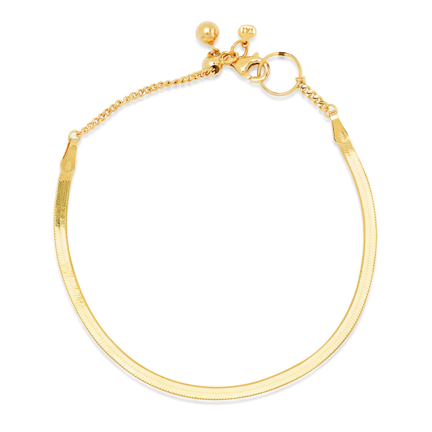 TAI JEWELRY Bracelet Herringbone Chain Bracelet