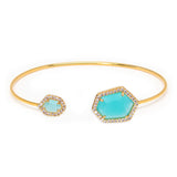 TAI JEWELRY Bracelet Mint Hex Open Bracelet