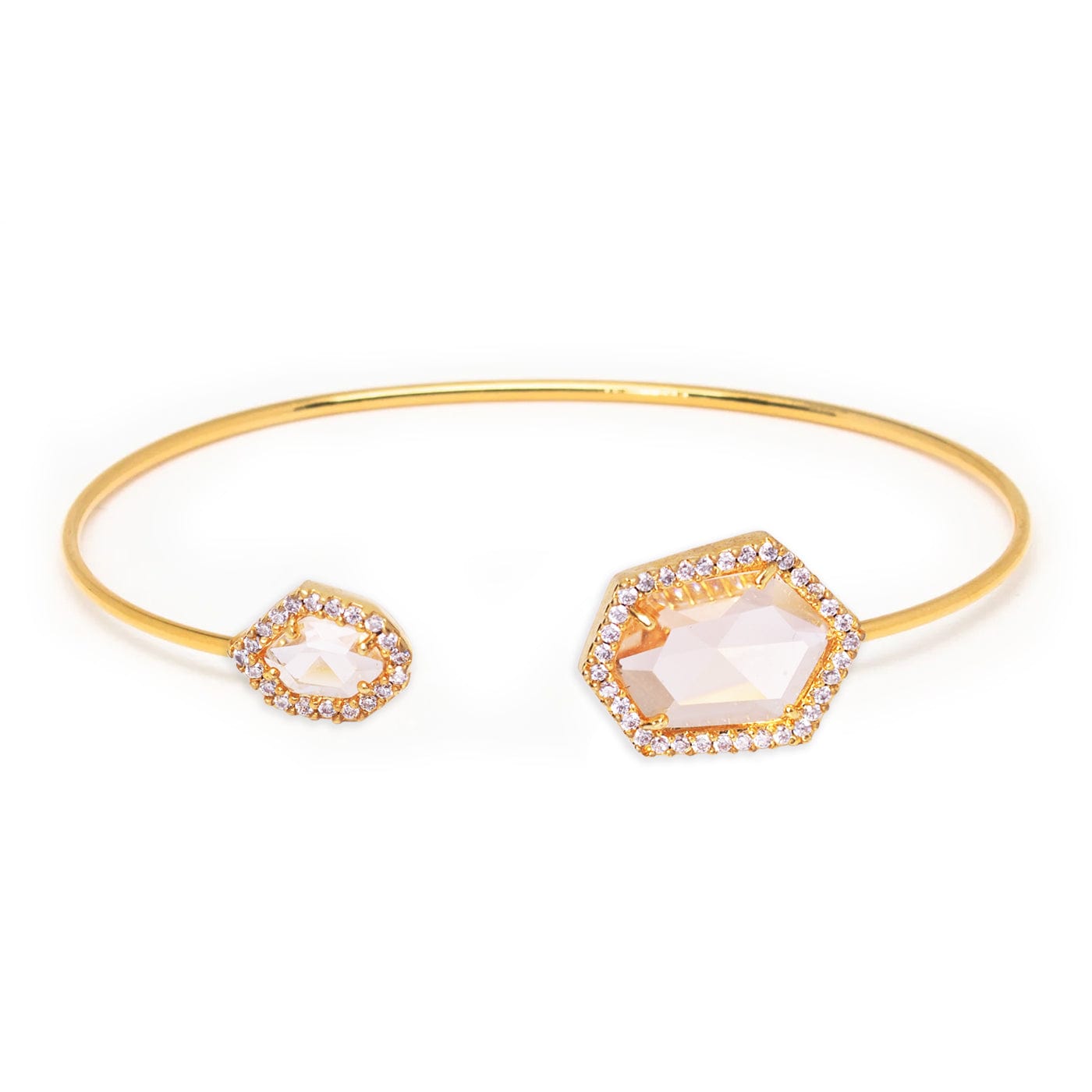 TAI JEWELRY Bracelet Peach Hex Open Bracelet