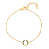 TAI JEWELRY Bracelet Horseshoe Horseshoe Enamel Charm Chain Bracelet