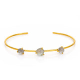 TAI JEWELRY Bracelet Labradorite Trio Stone Cuff Bracelet