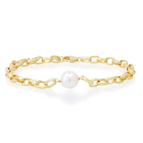 TAI JEWELRY Bracelet Link Bracelet with Solitaire Pearl