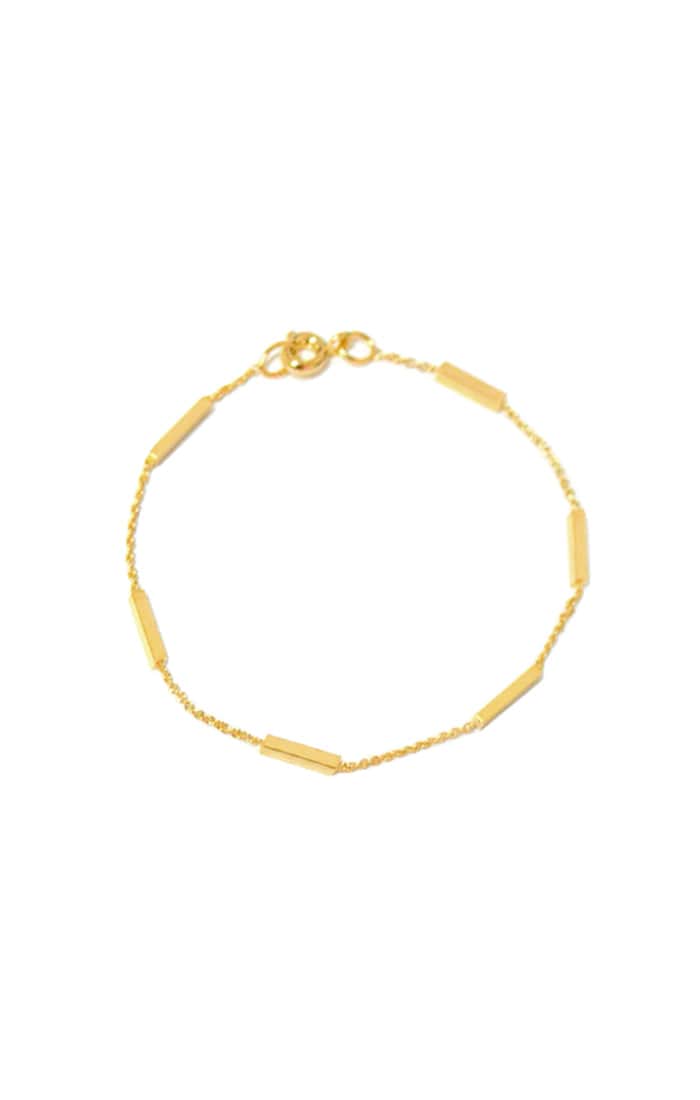TAI JEWELRY Bracelet Gold Mini Bar Chain Bracelet
