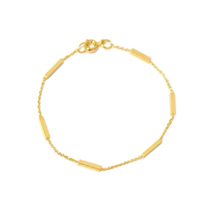 TAI JEWELRY Bracelet Gold Mini Bar Chain Bracelet