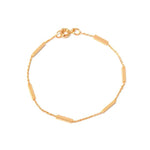 TAI JEWELRY Bracelet Rose Gold Mini Bar Chain Bracelet