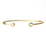 TAI JEWELRY Bracelet GOLD- CLEAR Mini Glass Cuff Bracelet